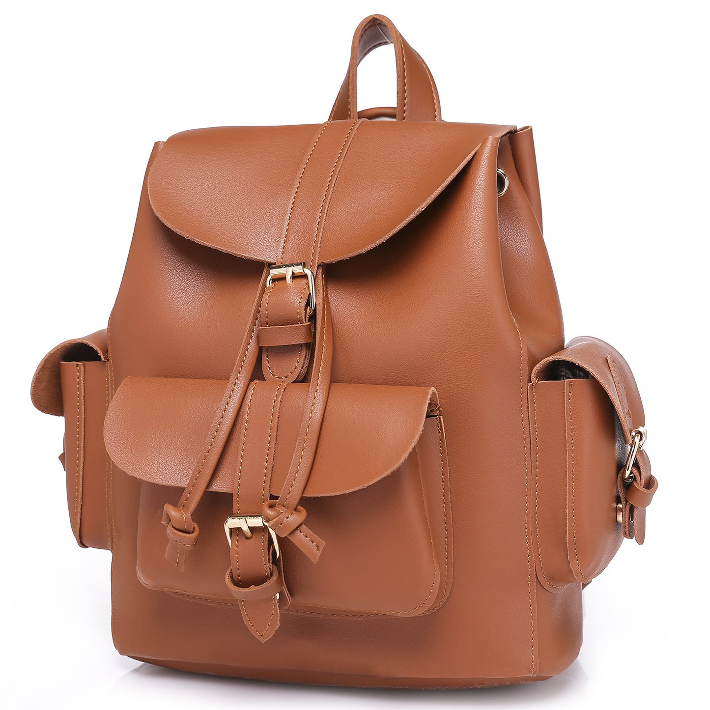 Cowhide Backpack-brown